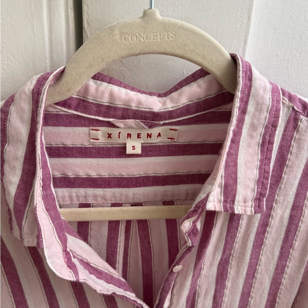 XiRENA Striped Button Up Shirt - Size Small - Picture 2 of 3